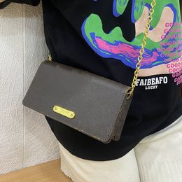 M82509 POCHETTE ACCESSOIRES Iconic Fashion Womens CANVAS Pouch Evening Clutch Zippy Chain Wallet Coin Purse Phone Sling Bag