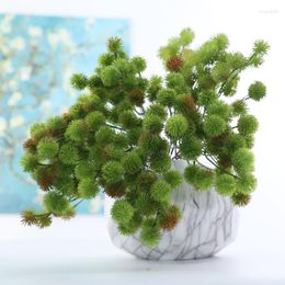 Decorative Flowers 1pc Plastic Fur Ball Fake Flower For Home Garden Decoration Floral Arrangement Accessories Wedding Party Artificial