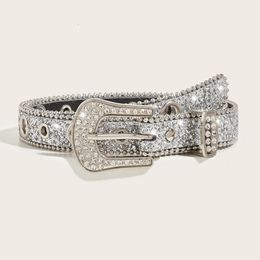 Belts Waist Belt Jean Belt Waistband Crystal Belt Bling Belt Women Fashion Cowgirl Western 230831