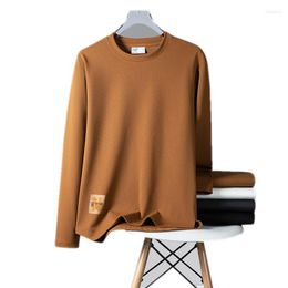 Men's Hoodies Autumn Men Fashion Long Sleeve Sweatshirt Spring Solid Color Quality Round Neck Pullovers