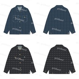 Luxury Vintage Mens Coats Designer Letter Printed Jackets Denim Long Sleeve Shirts Autumn Winter Warm Coats Jacket