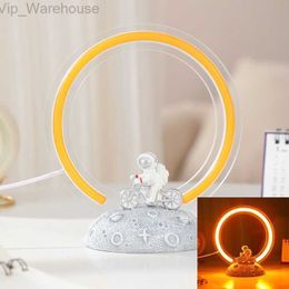 Bedside Table Lamp USB 3D Quicksand Ring Light Bedroom Decor Astronaut Atmosphere LED Night Light Kids Gifts Novelty Lighting HKD230831