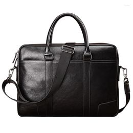 Evening Bags Style Men's Leather Shoulder Bag Large Capacity Hand Business Full-grain Document Computer