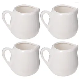 Dinnerware Sets 4 Pcs Sauce Spoon Coffee Milk Creamer Espresso Ss Appetizer Ceramic Storage Container Mini Jug Ceramics Handle Lovers