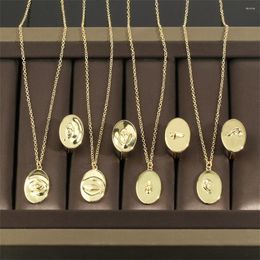 Necklace Earrings Set Minimal Delicate Eye Nose Face Ring For Women Gold Color Pendant Long Chian Choker Fashion Jewelry Wholesale