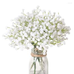 Flores decorativas artificial respiração do bebê gypsophila buquês pu flor falsa para festa de casamento grinalda arranjo floral decoração de casa