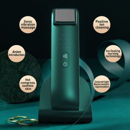 Face Care Devices Home Cold Vibration Massager Ice Skin Cryotherapy Calm Shrink Pores Warm Heating Relax Lifting Device 230831