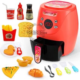 Kitchens Play Food Pretend Air Fryer Toys for Kids with Cola Fried Chicken Kitchen Playset Accessory Girls l230830