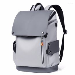 School Bags 2023 Men's Backpack Multifunction Bag Business Laptop Casual PU Waterproof Headphone Jack For Mem