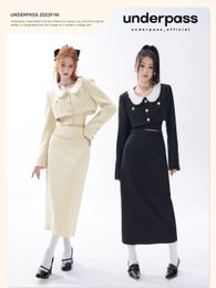 Basic Casual Dresses Underpass Original Design Rich Thousand Goldwind Doll Brought Three Set Korean Closed The Waist Of The Suit Skirt Dress 230831