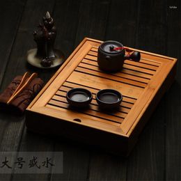 Tea Trays Bamboo Accessories Tray Table With Drain Rack Chinese Serving Set