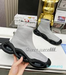 Men's Luxe Knitted socks Ladies Sneakers Thick-soled Fashion Thick-soled Alphabetic Travel
