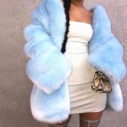 Women's Fur Fluffy Loose Faux Jacket Thickened Women Winter Luxurious Luxury Overcoat High Quality Plush Cropped Coat Femme