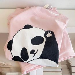 Women's Sleepwear Pyjamas Spring And Autumn Cotton Cartoon Cute Panda Outwear Crewneck Pullover Long Sleeve Trousers Home Clothes