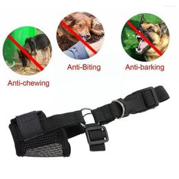 Dog Collars Muzzle Anti Barking Adjustable Mesh Breathable Pet Mouth Cover Muzzles Collar For Small Large Dogs Accessories Z5P6