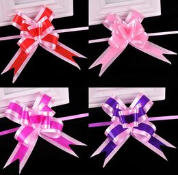 Party Decoration 20pcs Pull Flower Wedding Decoration Snow Gauze Ribbon Bow Hand Pull Flower Ribbon Holiday Gift Decoration Packaging ZZ