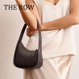 The Row Genuine Design Best quality Firstlayer Cowhide Highquality Niche Leather Shoulder Irregular Portable Armpit Womens Bag Designers Shoulder Bag Ladys Under