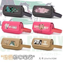 Pencil Bags Anime Demon Slayer Chainsaw Man SPYFAMILY Pencil Case Student Storage Bag Tanjirou Cartoon Pen Box Cosplay Prop Accessories HKD230831