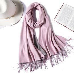 Scarves brand winter scarf for women fashion double side Colours lady cashmere scarves pashmina shawls and wraps warm bandana hijabs 230831