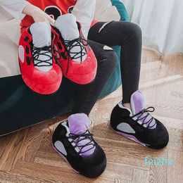 Winter Warm Slippers Cute Home Slippers Unisex One Size Sneakers Men House Floor Cotton Shoes Woman Plush Sliders