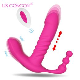 Vibrators Wireless Remote Wearable Vibrator for Women Automatic Thrusting Dildo g Spot Clitoris Stimulator Vaginal Anal Sex Toys Adults 18