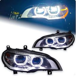 LED Laser Style Headlight for BMW X5 Running Headlights 2007-2013 E70 High Low Beam DRL Signal Lamp