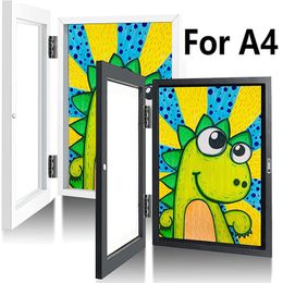 Picture Frames Children A4 Art Frames Magnetic Front Opening For Poster Po Drawing Paintings Pictures Kids Art Pictures Display Frames 230831
