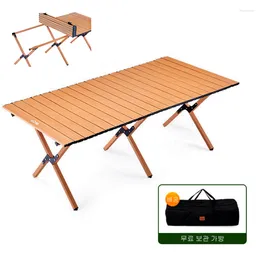 Camp Furniture Camping Folding Table Carbon Steel Wild Chicken Roll Portable Aluminum Alloy