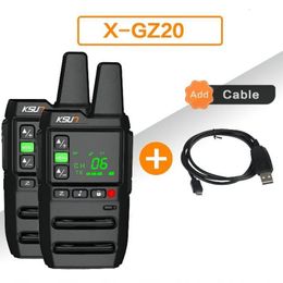 Walkie Talkie 2 Pcs Wireless Set Ham Amateur Radio Receiver Station Pmr Twoway With Free Programming Software KSUT GZ20 230830