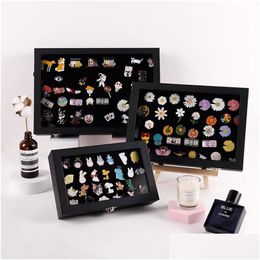 Jewellery Stand Badge Storage Box Transparent Dust-Proof Medal Large Capacity Brooch Wall Display Frame Pin Gift Collection 211110 Drop Dhlpu