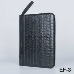 Pencil Bags 48 FOUNTAIN OR ROLLER BALL PEN CASE NEW CROCODILE SKIN PATTERN BLACK NEW AND IMPROVED METAL HKD230831
