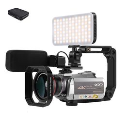 Camcorders Video Camera Blogger 4K Professional Ordro Infrared Night Vision Vlogger Cameras Digital Camescope Filmadora Full HD 230830