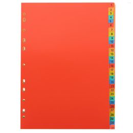 Index Divider Binder Tabs Dividers Notepad Colored Clips Markers Alphabet Plastic Pluggable Office Page Notebook