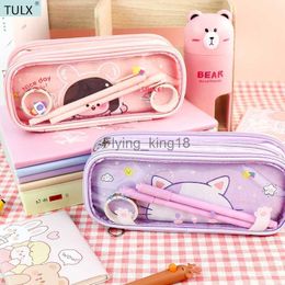 Pencil Bags TULX Three-layer large-capacity lovely pencil case pencil pouch stationery school pencil bag kawaii pencil case HKD230831