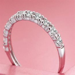 Whole-Silver Wedding 925 Sterling Silver Rings for Women Purple Red Simulated Diamond Engagement Ring Star Jewelry2765