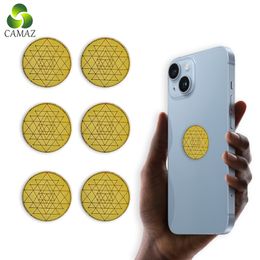 CAMAZ Anti Radiation Sticker Screen Protector Negative Ions EMF Premium 24K Gold Anti-radiation 5G EMR Protector Terahertz Chip Sticker