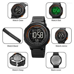 Wristwatches Skmei Military Dual Time Men's Digital Sports Watches 50M Waterproof LED Chronograph Wristwatch Male Alarm Clock Reloj Hombre