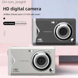 Camcorders 4K HD Digital Camera 3-Inch Large Screen Autofocus Protable Beauty Travel Photo Recorder Easy To Use White Q230901