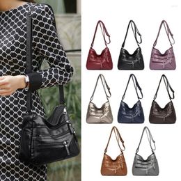 Evening Bags High Quality Soft Leather Handbag Wallet Luxury Designer Multi Pocket Women's One Shoulder Crossbody Bag Large Capacity