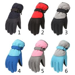 Children's Mittens Kids Children Winter Thicken Warm Mountain Snowboard Ski Gloves Windproof Waterproof Full Finger Mittens for Outdoor 230831