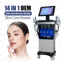 multifunctional 14 in 1 rf skin cleaning blackhead removal hydro facial water microdermabrasion facial Acne Treatment beauty machine