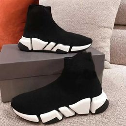 Casual Shoes 2023 Top Quality Speed Trainer Socks Shoes for Mens Women Triple Black White Red Gray Casual shoes Fashion Designer Sneakers Ankle Boot 23