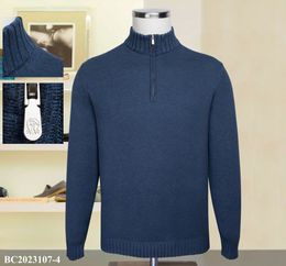 Herrenpullover Billionaire-Pullover Kaschmir Herren 2023 Herbst Winter Mode Warm halten Langarm Elastisch Hohe Qualität Große Größe M4XL 230830