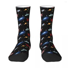 Men's Socks Planets Rockets And Ships Adult Unisex Men Women