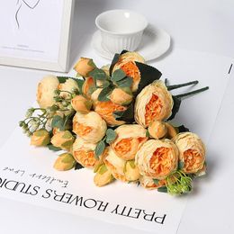 Decorative Flowers Rose Bouquet Artificial Wholesale Home DIY Accessories Like Living Wedding Centrepieces For Table