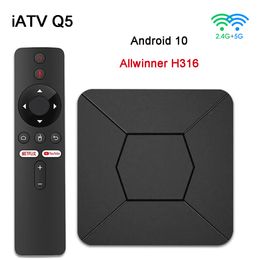 Set Top Box iATV Q5 Android10.0 TV Box Allwinner H316 BT5.0 4K HD 2.4G/5G Dual WiFi Smart Set Top Box Media Player 2GB 8GB 230831