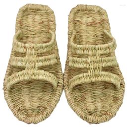 Slippers 2023 Summer Men And Women Handmade Straw Fashion Sandals Leisure Personality Indoor Home Costume Chinese Couple