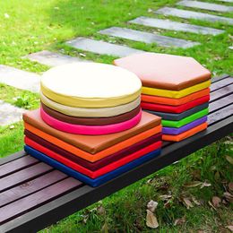 Pillow Portable PU Leather Round Square Hexagonal Sofa Chair Stool Seat Memory Foam Pads Office Waterproof Home Textile