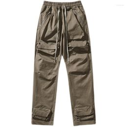 Men's Pants Designer High Street Closing Multi-Pocket American Tactical Function Overalls Trend Loose Long Fashion Trousers Men