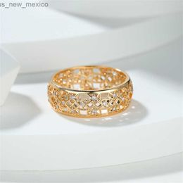 Band Rings Female Small Crystal Round Ring Gold Color Vintage Engagement Rings For Women Men Wedding Bands Couple Ring Jewelry R230831